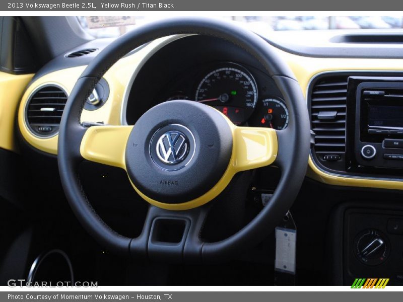 Yellow Rush / Titan Black 2013 Volkswagen Beetle 2.5L