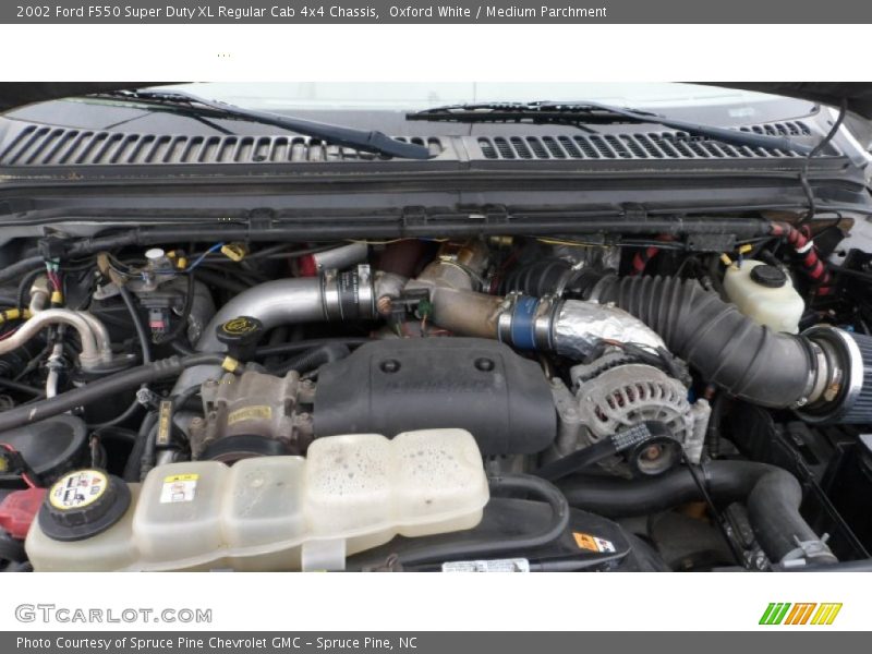 Oxford White / Medium Parchment 2002 Ford F550 Super Duty XL Regular Cab 4x4 Chassis