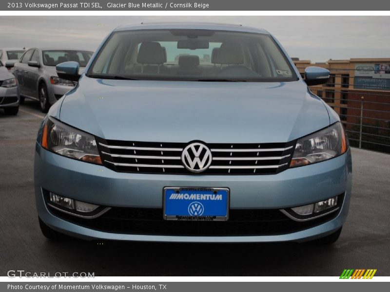 Glacier Blue Metallic / Cornsilk Beige 2013 Volkswagen Passat TDI SEL