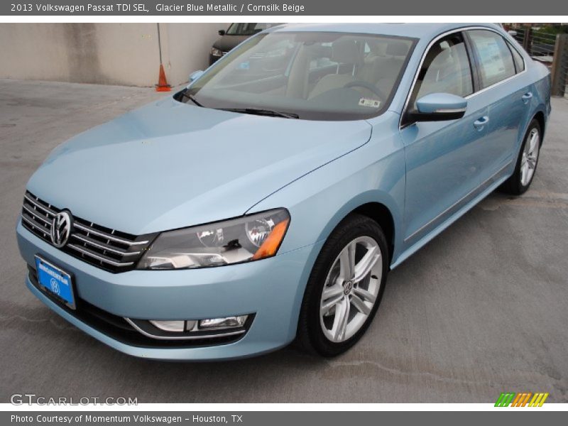 Glacier Blue Metallic / Cornsilk Beige 2013 Volkswagen Passat TDI SEL