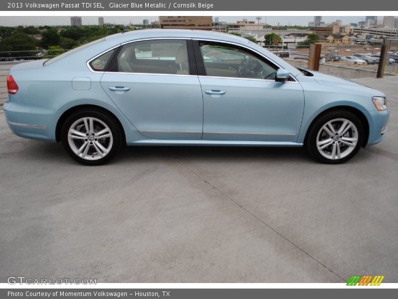 Glacier Blue Metallic / Cornsilk Beige 2013 Volkswagen Passat TDI SEL