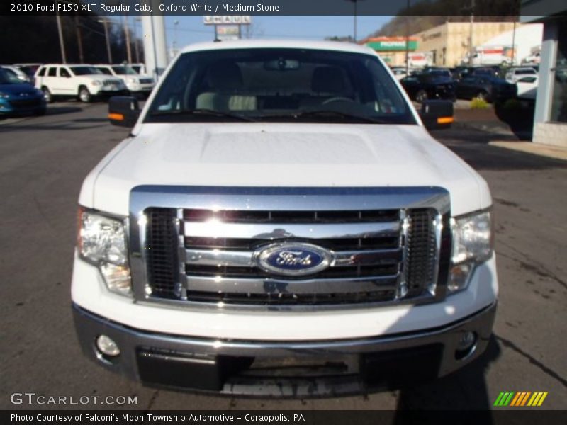 Oxford White / Medium Stone 2010 Ford F150 XLT Regular Cab