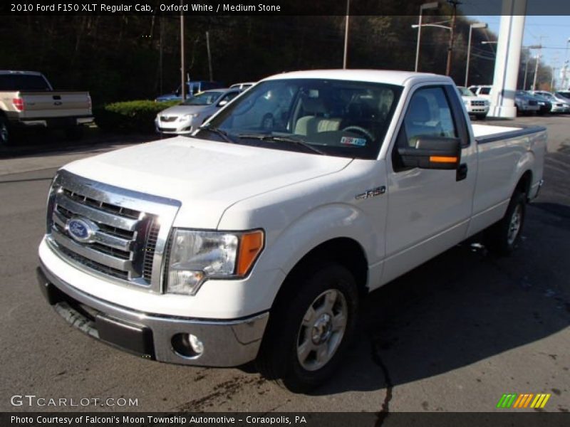 Oxford White / Medium Stone 2010 Ford F150 XLT Regular Cab
