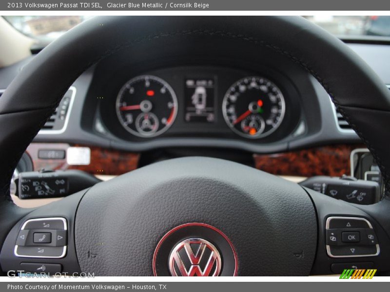 Glacier Blue Metallic / Cornsilk Beige 2013 Volkswagen Passat TDI SEL