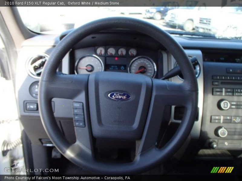 Oxford White / Medium Stone 2010 Ford F150 XLT Regular Cab