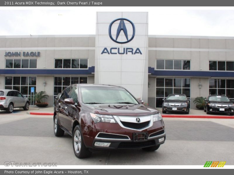 Dark Cherry Pearl / Taupe 2011 Acura MDX Technology