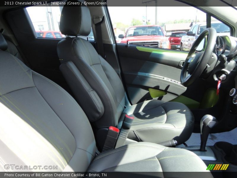 Jalapeno (Green) / Green/Green 2013 Chevrolet Spark LT