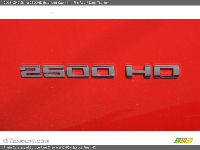 Fire Red / Dark Titanium 2013 GMC Sierra 2500HD Extended Cab 4x4