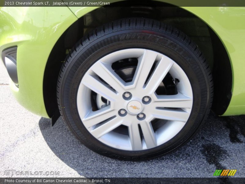 Jalapeno (Green) / Green/Green 2013 Chevrolet Spark LT