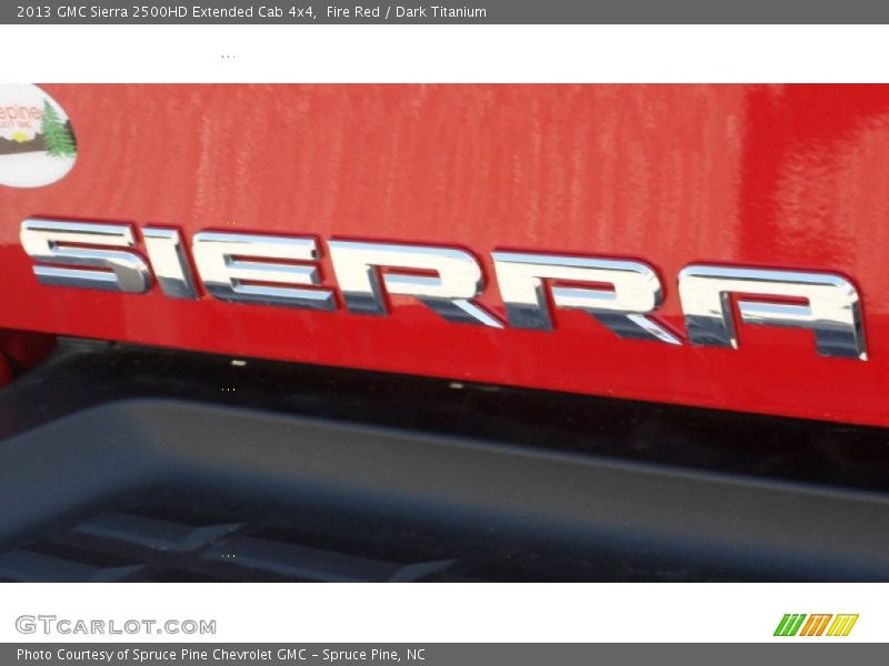 Fire Red / Dark Titanium 2013 GMC Sierra 2500HD Extended Cab 4x4