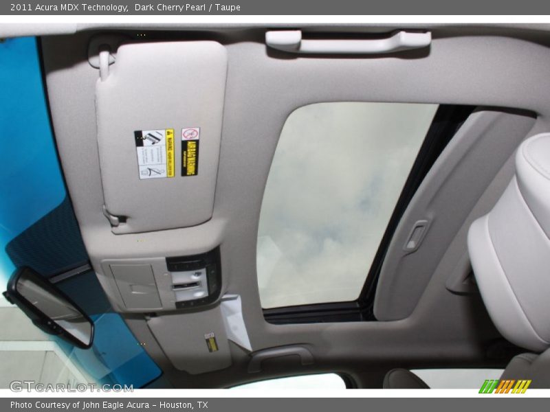 Dark Cherry Pearl / Taupe 2011 Acura MDX Technology