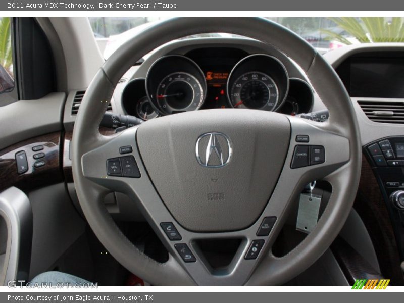 Dark Cherry Pearl / Taupe 2011 Acura MDX Technology