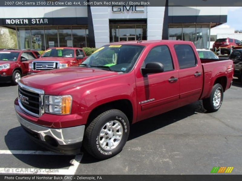 Sport Dark Red Metallic / Ebony Black 2007 GMC Sierra 1500 Z71 Crew Cab 4x4