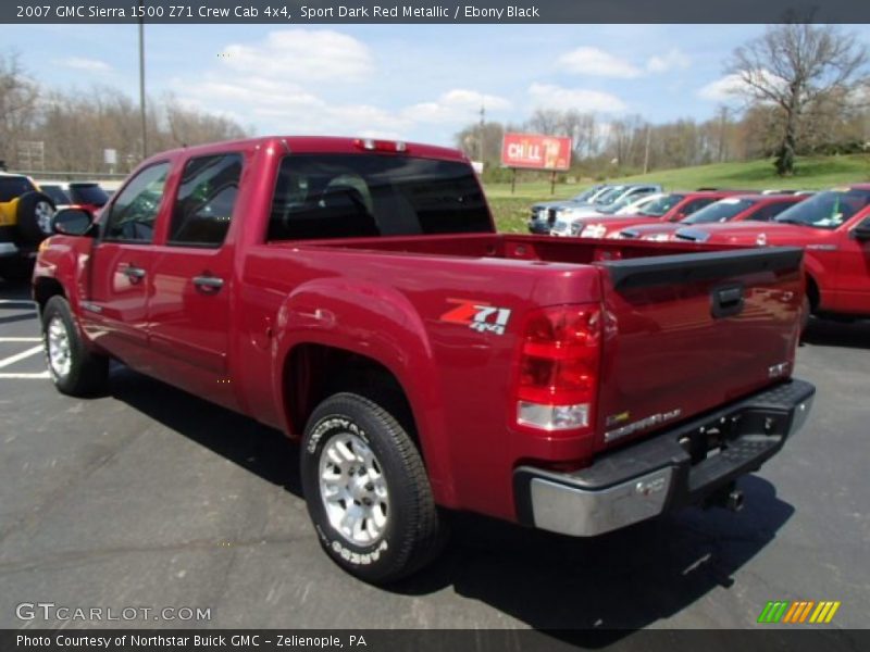 Sport Dark Red Metallic / Ebony Black 2007 GMC Sierra 1500 Z71 Crew Cab 4x4