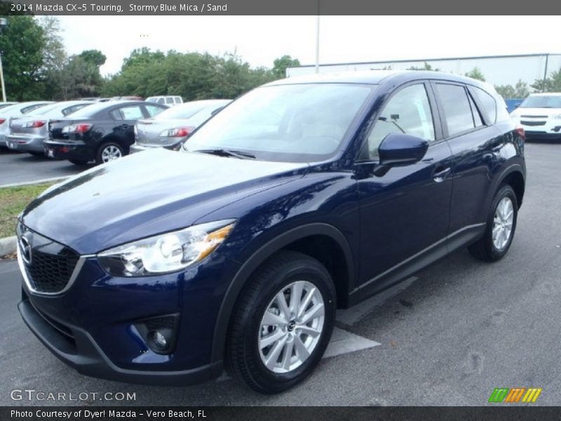 Stormy Blue Mica / Sand 2014 Mazda CX-5 Touring