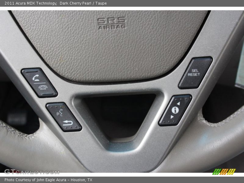 Dark Cherry Pearl / Taupe 2011 Acura MDX Technology