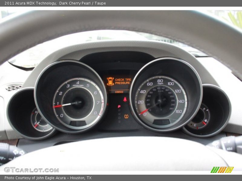 Dark Cherry Pearl / Taupe 2011 Acura MDX Technology