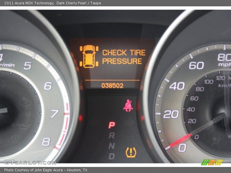 Dark Cherry Pearl / Taupe 2011 Acura MDX Technology
