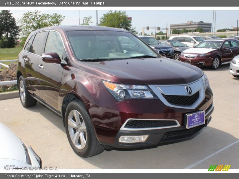 Dark Cherry Pearl / Taupe 2011 Acura MDX Technology