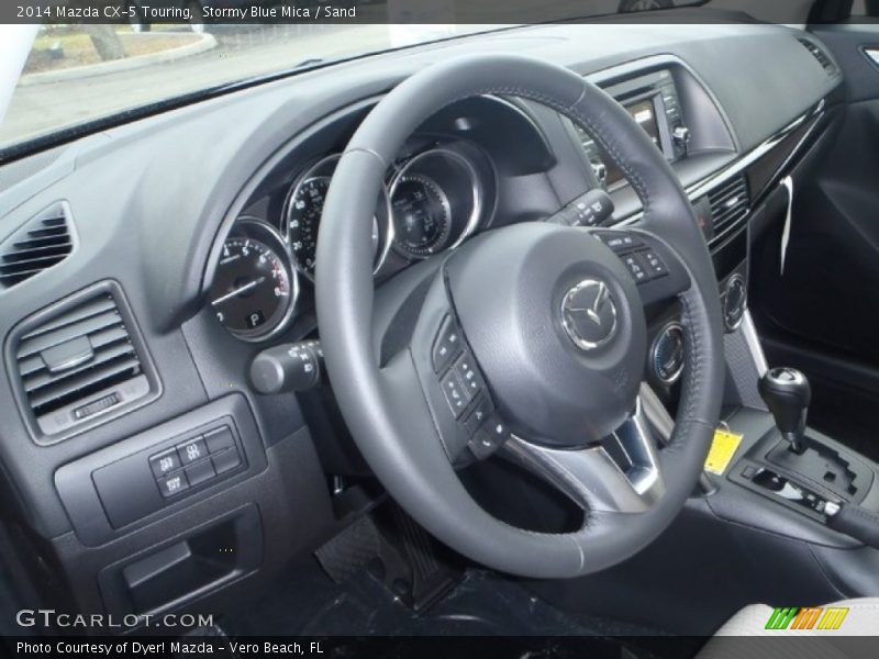 Stormy Blue Mica / Sand 2014 Mazda CX-5 Touring