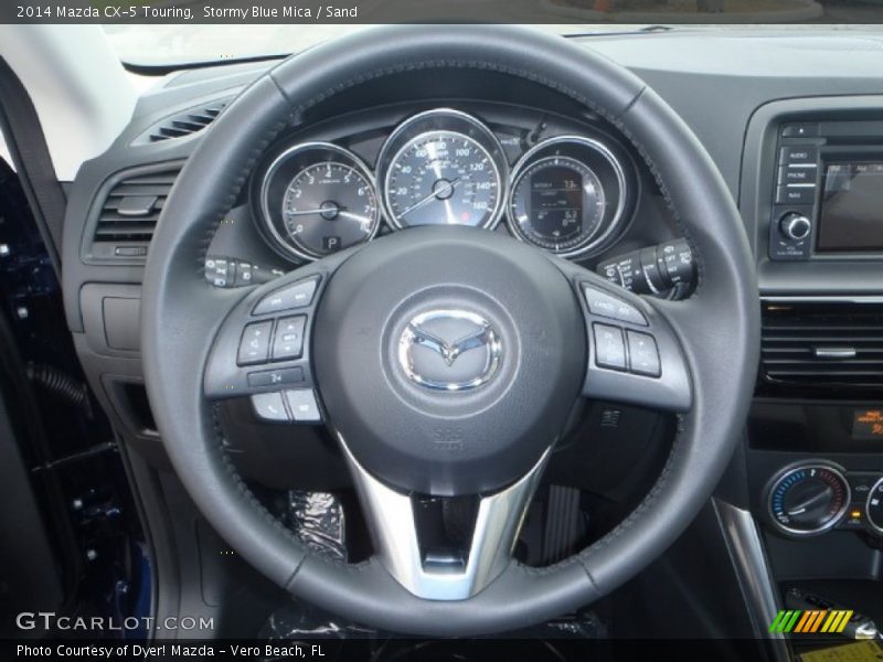 Stormy Blue Mica / Sand 2014 Mazda CX-5 Touring