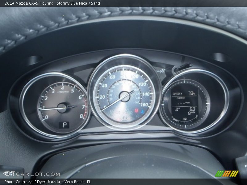 Stormy Blue Mica / Sand 2014 Mazda CX-5 Touring