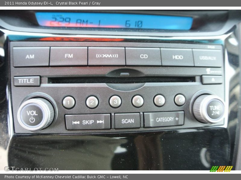 Crystal Black Pearl / Gray 2011 Honda Odyssey EX-L