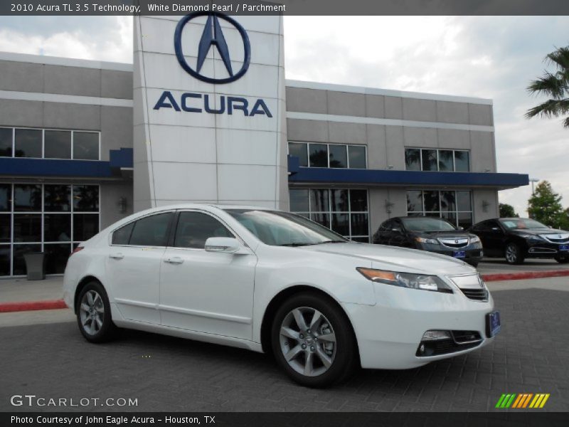 White Diamond Pearl / Parchment 2010 Acura TL 3.5 Technology