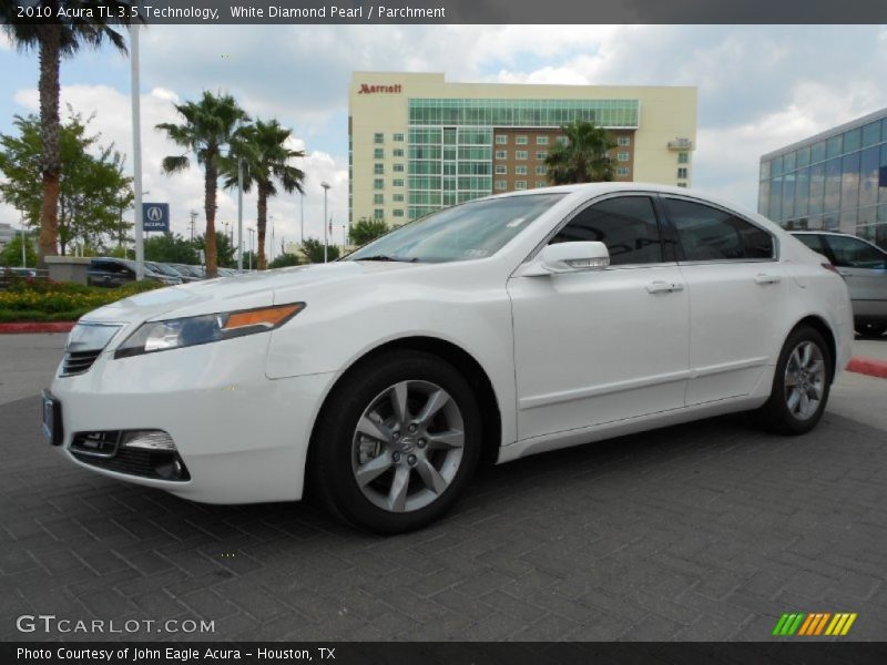 White Diamond Pearl / Parchment 2010 Acura TL 3.5 Technology