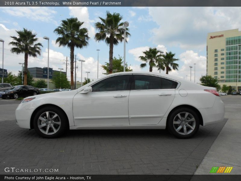 White Diamond Pearl / Parchment 2010 Acura TL 3.5 Technology