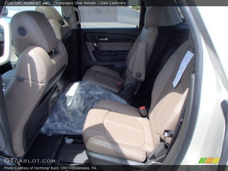 Champagne Silver Metallic / Dark Cashmere 2013 GMC Acadia SLT AWD