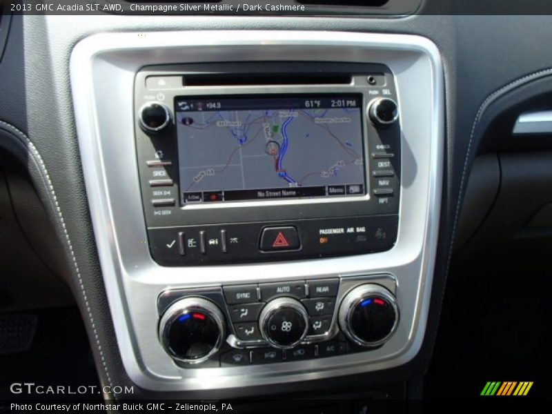 Champagne Silver Metallic / Dark Cashmere 2013 GMC Acadia SLT AWD