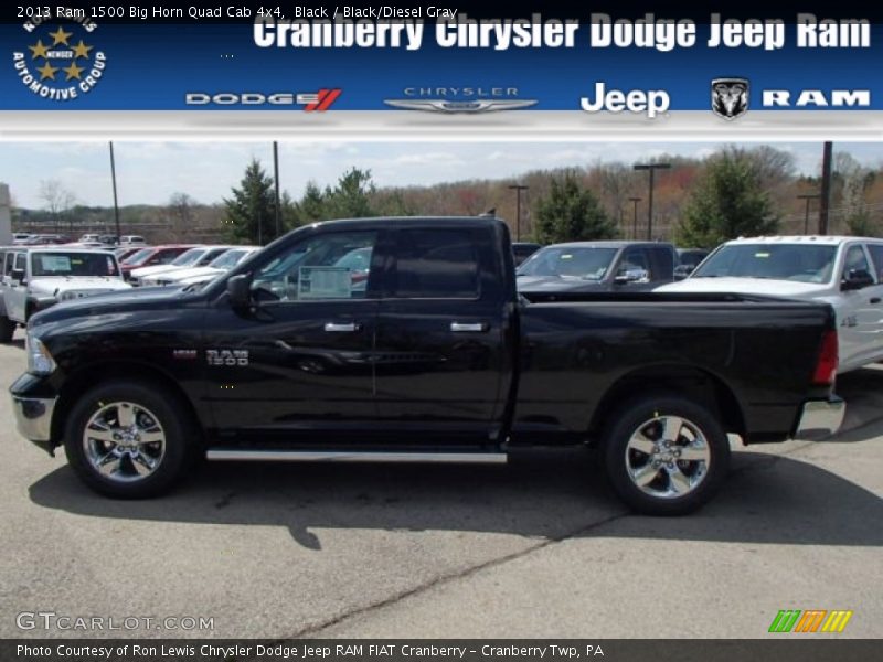 Black / Black/Diesel Gray 2013 Ram 1500 Big Horn Quad Cab 4x4