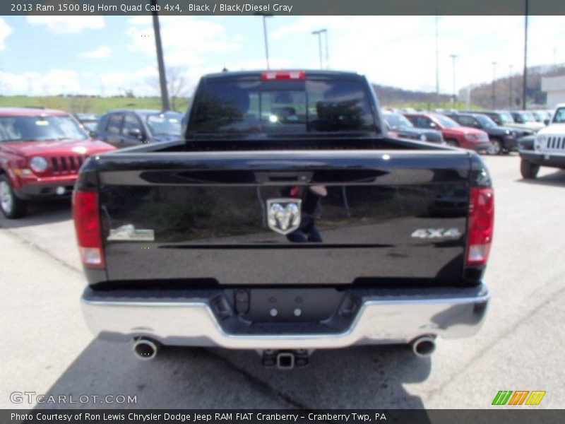 Black / Black/Diesel Gray 2013 Ram 1500 Big Horn Quad Cab 4x4
