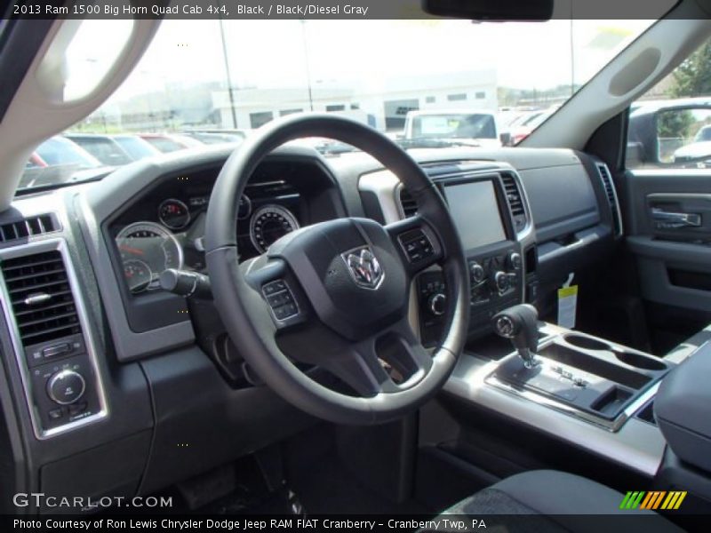 Black / Black/Diesel Gray 2013 Ram 1500 Big Horn Quad Cab 4x4
