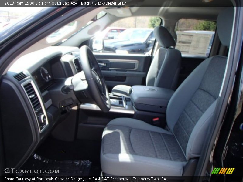 Black / Black/Diesel Gray 2013 Ram 1500 Big Horn Quad Cab 4x4