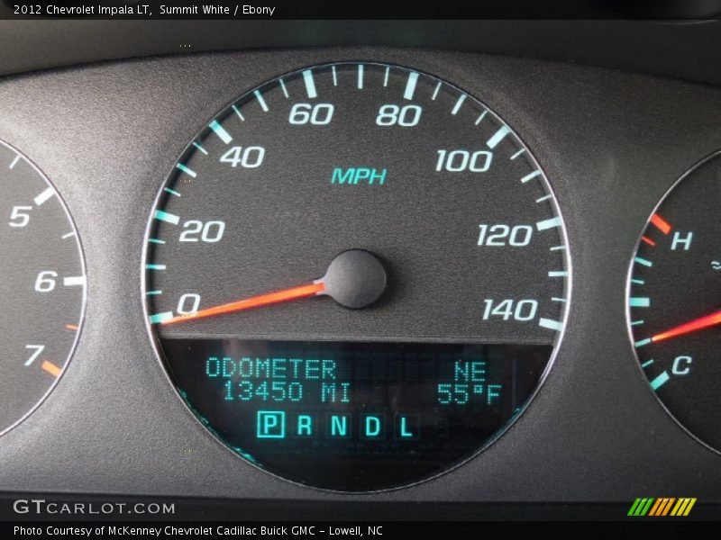 Summit White / Ebony 2012 Chevrolet Impala LT
