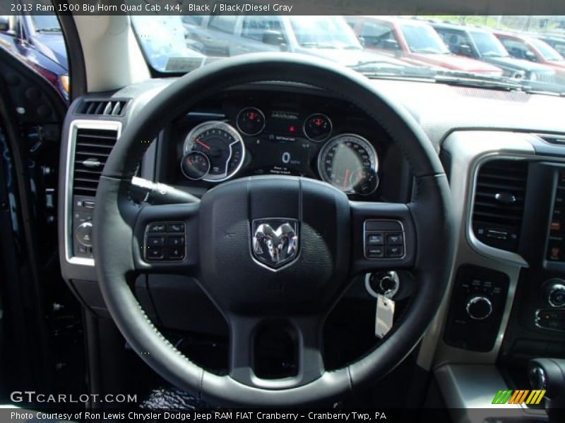 Black / Black/Diesel Gray 2013 Ram 1500 Big Horn Quad Cab 4x4