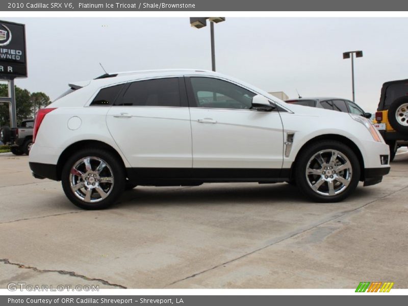 Platinum Ice Tricoat / Shale/Brownstone 2010 Cadillac SRX V6