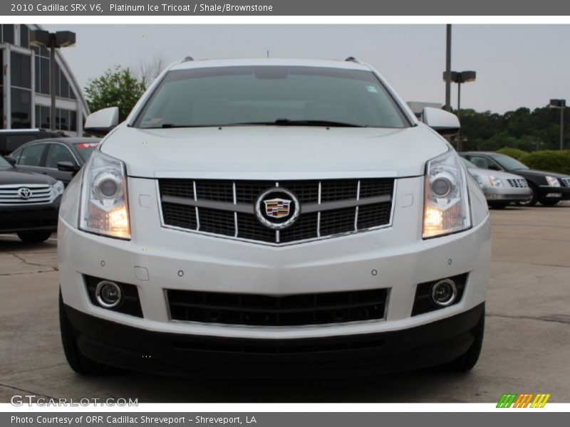 Platinum Ice Tricoat / Shale/Brownstone 2010 Cadillac SRX V6