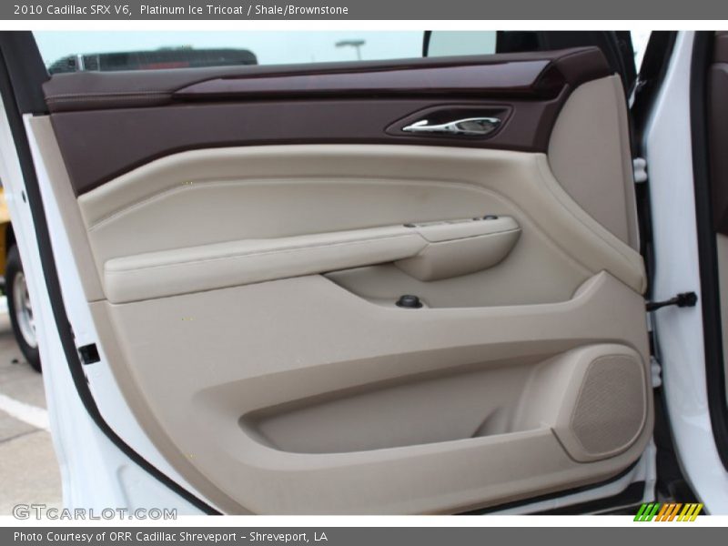 Platinum Ice Tricoat / Shale/Brownstone 2010 Cadillac SRX V6