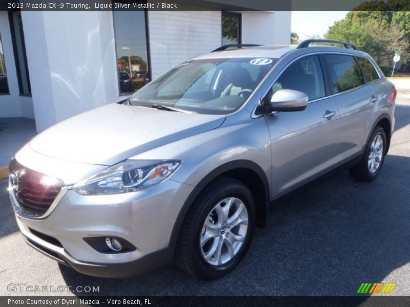 Liquid Silver Metallic / Black 2013 Mazda CX-9 Touring