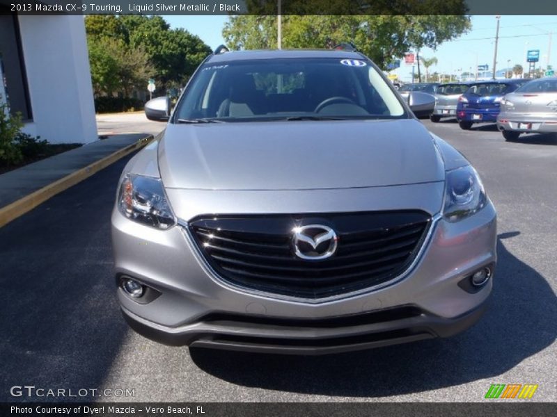 Liquid Silver Metallic / Black 2013 Mazda CX-9 Touring