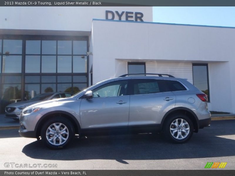 Liquid Silver Metallic / Black 2013 Mazda CX-9 Touring