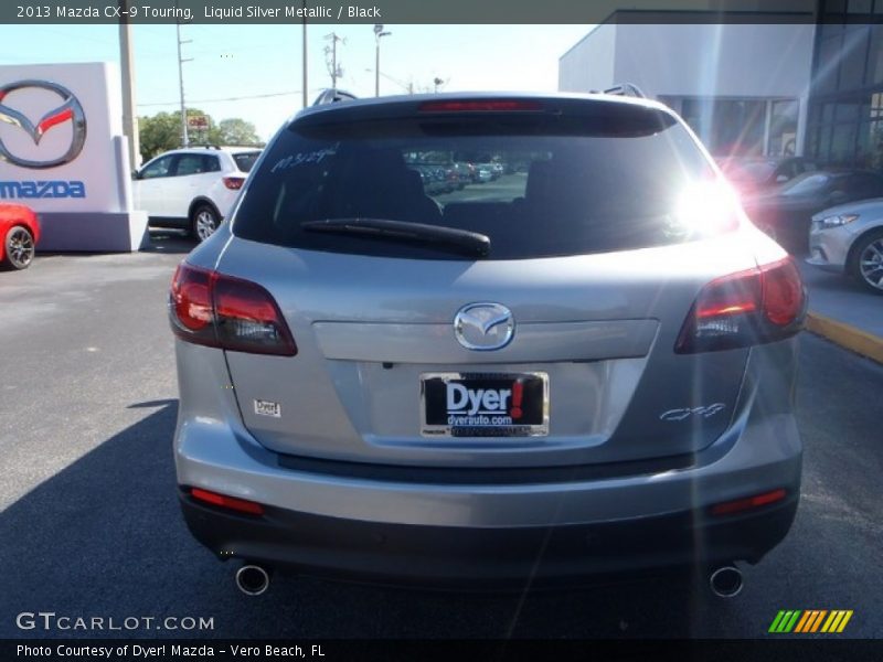 Liquid Silver Metallic / Black 2013 Mazda CX-9 Touring