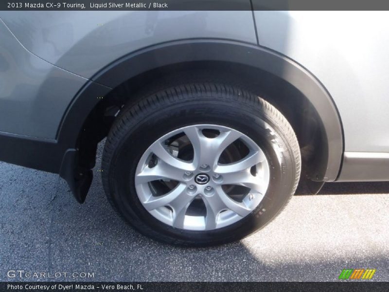 Liquid Silver Metallic / Black 2013 Mazda CX-9 Touring