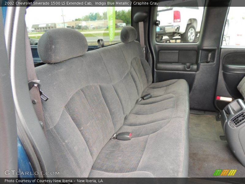 Indigo Blue Metallic / Graphite Gray 2002 Chevrolet Silverado 1500 LS Extended Cab