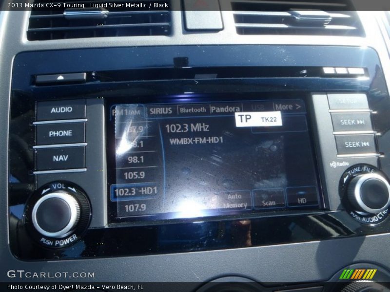 Liquid Silver Metallic / Black 2013 Mazda CX-9 Touring