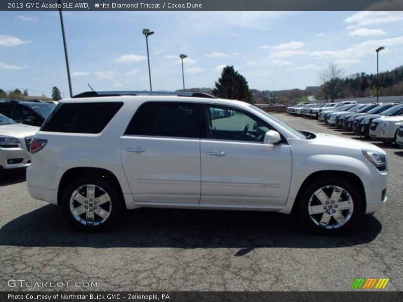 White Diamond Tricoat / Cocoa Dune 2013 GMC Acadia SLE AWD