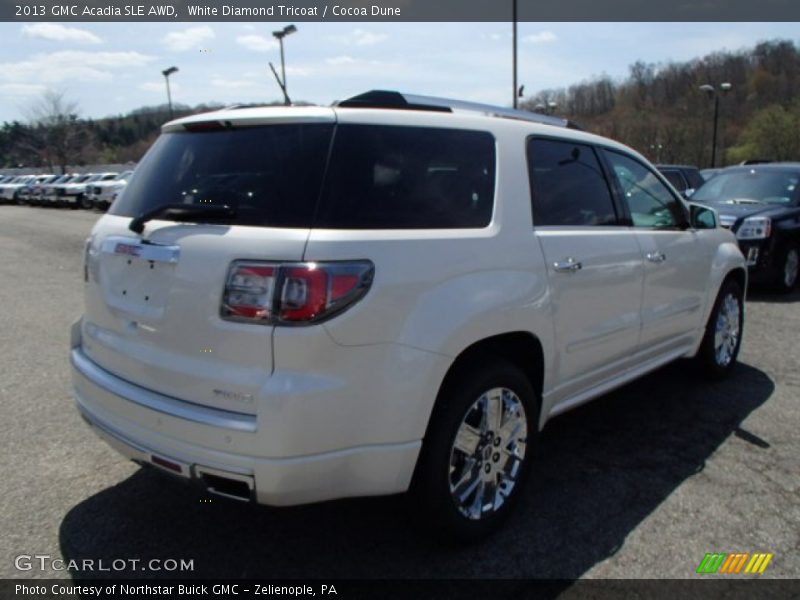 White Diamond Tricoat / Cocoa Dune 2013 GMC Acadia SLE AWD